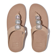 FINO Crystal-Jewel Toe-Post Sandals