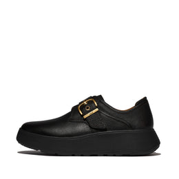 F-Mode Stitch Tumbled-Leather Monk Shoes