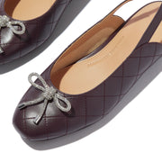 FitFlop x Song Hye Kyo<br>DELICATO Crystal-Bow Quilted-Leather Slingbacks