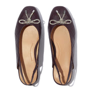 FitFlop x Song Hye Kyo<br>DELICATO Crystal-Bow Quilted-Leather Slingbacks