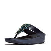RUMBA Iridescent Beaded Toe-Post Sandals