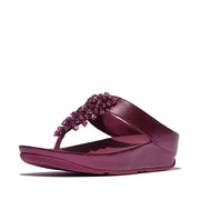 RUMBA Iridescent Beaded Toe-Post Sandals