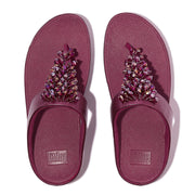 RUMBA Iridescent Beaded Toe-Post Sandals