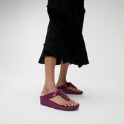 RUMBA Iridescent Beaded Toe-Post Sandals