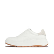 F-MODE Tumbled-Leather Laceless Sneakers
