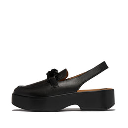 FitFlop x Song Hye Kyo F-LUMA Beaded-Chain Leather Slingback Loafers