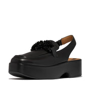 FitFlop x Song Hye Kyo F-LUMA Beaded-Chain Leather Slingback Loafers