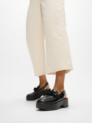 FitFlop x Song Hye Kyo F-LUMA Beaded-Chain Leather Slingback Loafers