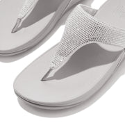 LULU Crystal Embellished Toe-Post Sandals