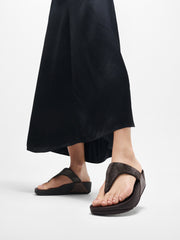 LULU Crystal Embellished Toe-Post Sandals