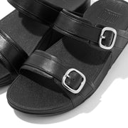 LULU Adjustable Leather Slides