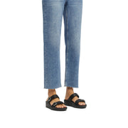 LULU Adjustable Leather Slides