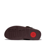 LULU Adjustable Leather Toe-Post Sandals