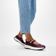 F-MODE Flow Crystal-Strap Quilted Mary Janes