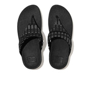 LULU Art-Denim Toe-Post Sandals