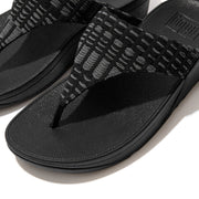 LULU Art-Denim Toe-Post Sandals