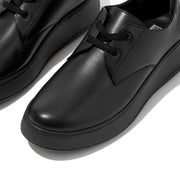 F-MODE Leather Flatform Lace-Up Derbies