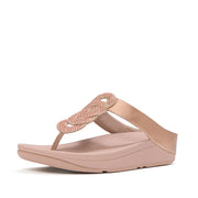 FINO Crystal-Twist Metallic Toe-Post Sandals
