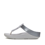 FINO Crystal-Twist Metallic Toe-Post Sandals