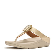 FINO Metallic Crystal Prism Toe-Post Sandals