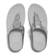 FINO Metallic Crystal Prism Toe-Post Sandals