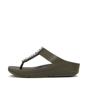 FINO Pearls-and-Crystal Toe-Post Sandals