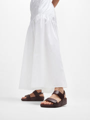 LULU Adjustable Leather Back-Strap Sandals