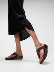 LULU Shimmerlux Toe-Post Sandals