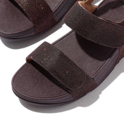 LULU Adjustable Shimmerlux Back-Strap Sandals