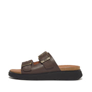 GEN-FF Men's Buckle Two-Bar Leather Slides