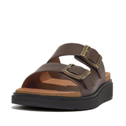 GEN-FF Men's Buckle Two-Bar Leather Slides