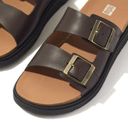 GEN-FF Men's Buckle Two-Bar Leather Slides