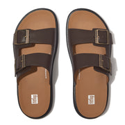 GEN-FF Men's Buckle Two-Bar Leather Slides
