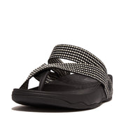 SLING Dotted-Weave Toe-Post Sandals