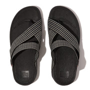 SLING Dotted-Weave Toe-Post Sandals
