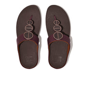 HALO Metallic-Trim Toe-Post Sandals