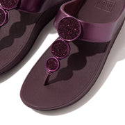 HALO Bead-Circle Metallic Toe-Post Sandals