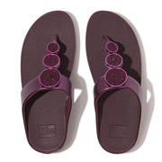 HALO Bead-Circle Metallic Toe-Post Sandals