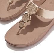 HALO Bead-Circle Metallic Toe-Post Sandals
