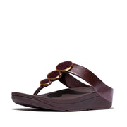 HALO Bead-Circle Metallic Toe-Post Sandals