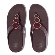 HALO Bead-Circle Metallic Toe-Post Sandals