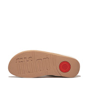 FINO Mirror-Dome Leather Toe Post Sandals