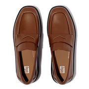 F-LUMA Box-Leather Demi-Wedge Penny Loafers