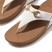 LULU Chunky-Snaffle Leather Toe-Post Sandals