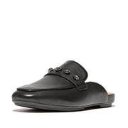 DELICATO Crystal-Cluster Soft Leather Mules
