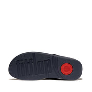 FINO Resin-Hoop Leather Toe-Post Sandals