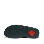 FINO Resin-Hoop Leather Toe-Post Sandals