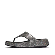 F-MODE Glitterball Flatform Toe-Post Sandals