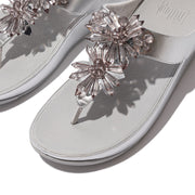RUMBA Starburst-Bead Metallic Toe-Post Sandals