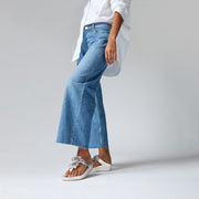 RUMBA Starburst-Bead Metallic Toe-Post Sandals